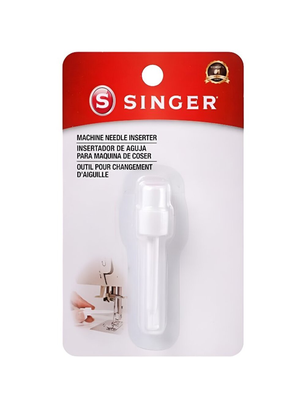 SINGER 00798 Universal Sewing Machine Needle Inserter, White